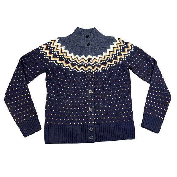 Fjallraven Sweaters - NWT Fjallraven Ovik Knit Cardigan Women's Small Navy Wool Nordic Sweater F89941
